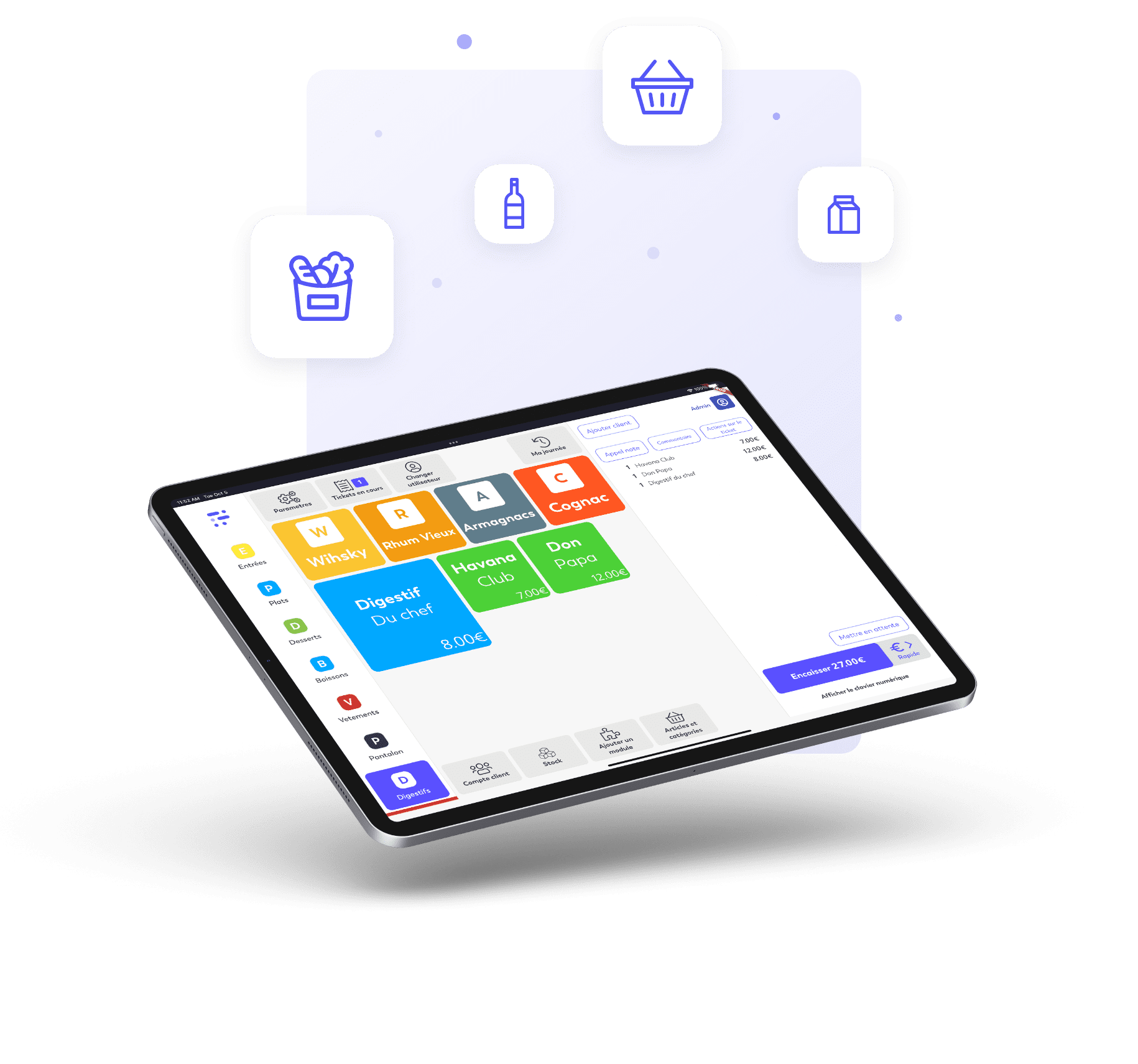 tablette caisse enregistreuse commerce